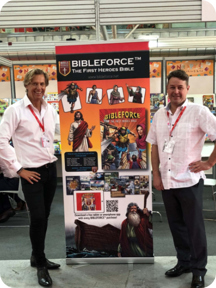 Bibelforce creators Wayne McKay and Peter Hicks