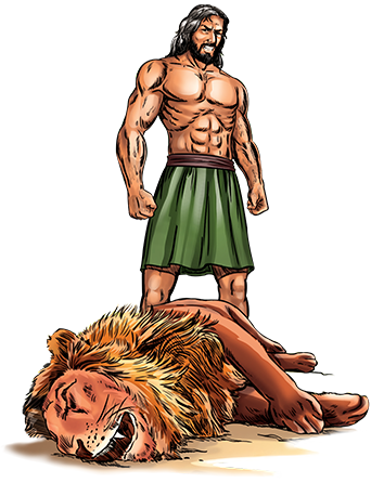Samson kills a Lion
